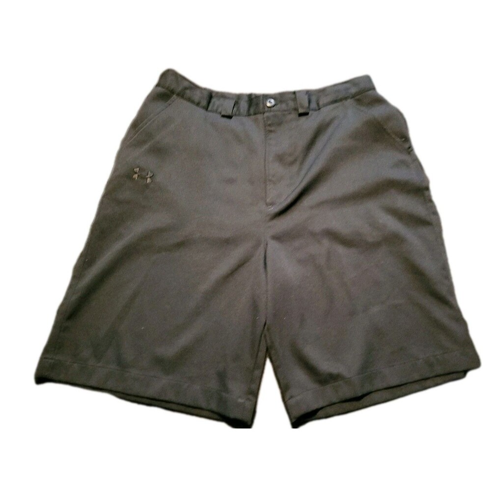 Under Armour Golf Shorts Men 34 Black Chino Performance Stretch Pockets Casual